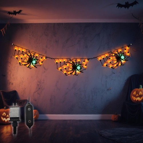 Halloween spider web - halloween, lights